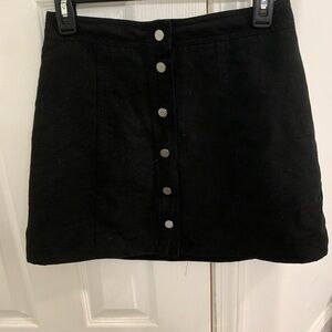 Black Button-Up Women's Skirt
